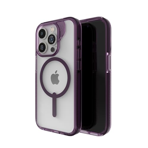 Image of ZAGG Santa Cruz Snap iPhone 15 Pro Case - MagSafe Phone Case, Drop Protection (13ft /4m), Durable Graphene, Anti-Yellowing, and Scratch-Resistant Phone Case, Purple