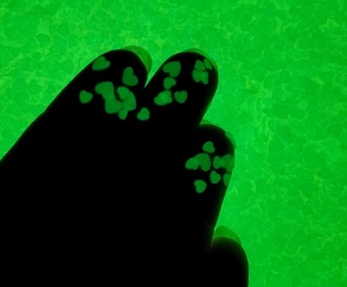 10 gram Glow in The Dark Heart Confetti Glitter, Heart Glow Mom Funny Party Confetti Chunky Poly Glitter, Glitter Epoxy Tumblers, Glitter Nail, Glitter for Resin