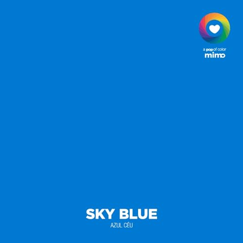 Mimo Adesivo Vinil Brilho Azul Céu - 30 cm x 2,5 m - Superfície Brilhante e Acabamento Premium - Ult