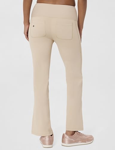 Image of BlissClub Ultimate Flare Pants for Women Upto 5'4 ft | Ribbed Waistband, 4 Pockets | High Waist Trousers and Formal Pants for Office wear
