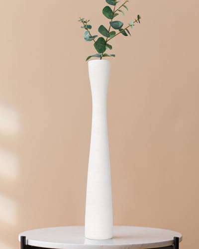 MZYOUHUO Tall White Vase 16 Inch Skinny Flower Vases,...
