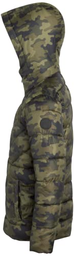Perry Ellis Boys’ Winter Jacket – Insulated Quilted Bubble Puffer Windbreaker Outerwear Coat (8-18), Size 8, Camo #TOP4