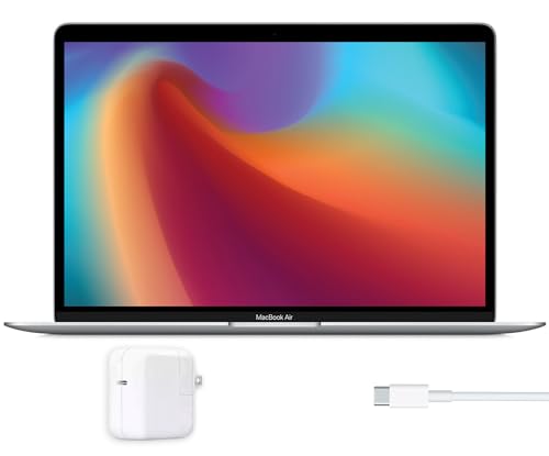 Apple MacBook Air 13-Inch Laptop Silver | M1 Chip 8GB Memory 256GB SSD | Retina Display, Backlit Keyboard, Touch ID, Long Battery Life Notebook Computer
