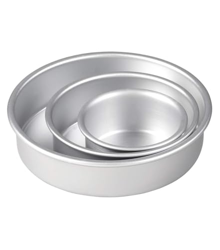 STEPHY Aluminium Round Cake Mould 321 Pack of 3