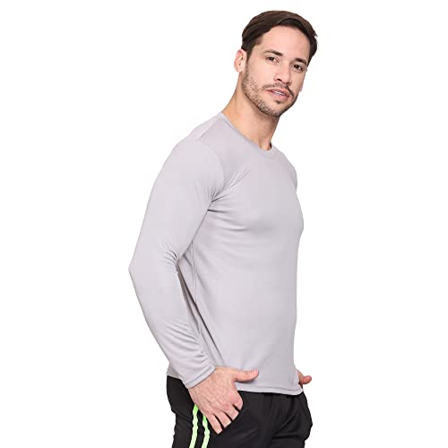 Image of TQH Full Sleeve T Shirt for Men | Pack of 2 T-Shirt for Man Full Sleeve | Gym Workout | Men's Tshirts | Slim Fit Polyester Round Neck Solid Sports T-Shirts for Running Training Casual Wear