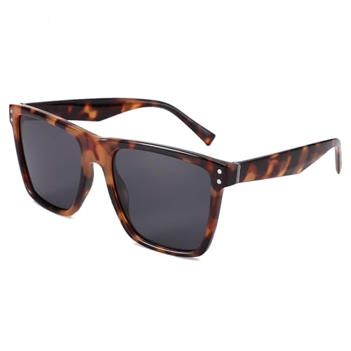 Sunglasses Men Women Polarized Large Retro Square Frame Sunglasses