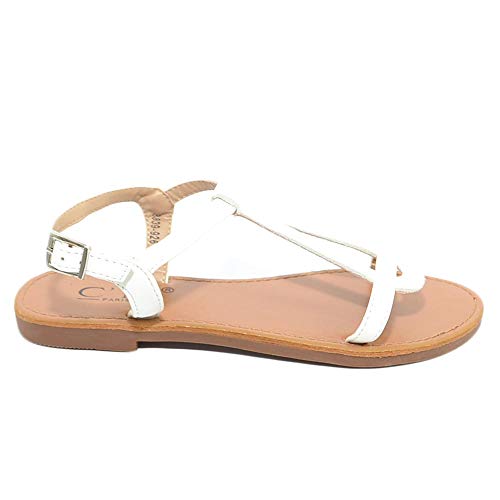 Malu Shoes Sandalo basso positano bianco donna
