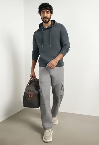 Image of Nobero Hoodies for Man | 280 GSM Rich Cotton Fleece Solid Hooded Full Sleeve Sweatshirt for Man | Stylish Casual Wear Winter Hoodies for Men