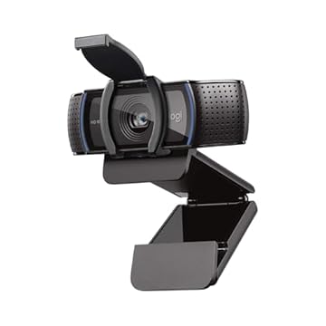 Logitech C920e HD 1080p Webcam habilitada para microfone, certificada para Zoom, compatível com Microsoft Teams, compatível com TAA + Litra Glow Premium LED Streaming Light com TrueSoft, suporte de monitor ajustável