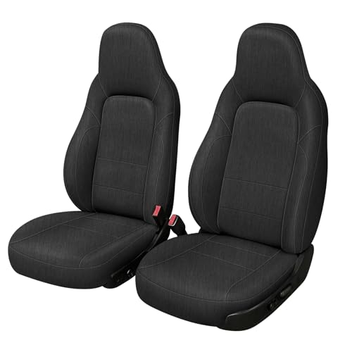 Kistrba Front Seat Covers Compatible with 2005-2013 Chevy Corvette C6 (Not for Grand Sport), Heavy Duty Cationic Linen Fabric Seat Protector