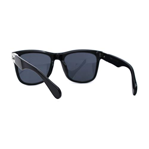Locs All Black Gangster Horn Rim Sunglasses4