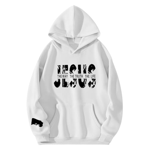 Christian Jesus Faith Religious Hoodies for Men Bible God Inspirational Sweatshirts Graphic Hoodie Vintage Pullover