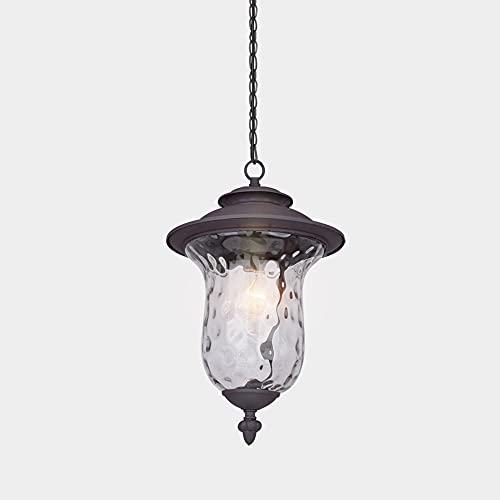 Lampe suspendue extérieure anti-pluie avec verre grain d'eau et kit de suspension réglable
