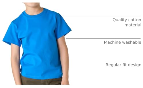 Image of LAPASA Boys & Girls Cotton T-Shirts 4 Pack Tagless Tees for 3T-13Y Kids K01 | Ribbed Crewneck Short Sleeve Undershirts for Toddlers and Teens. Soft, Breathable, Ideal for School /Daily Wear /Sport
