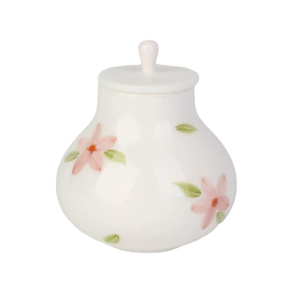 ENGENDER Tea Storage Jar Mini Hand-painted Ceramic Tea Can, Ceremony Kung Fu Set Sealed