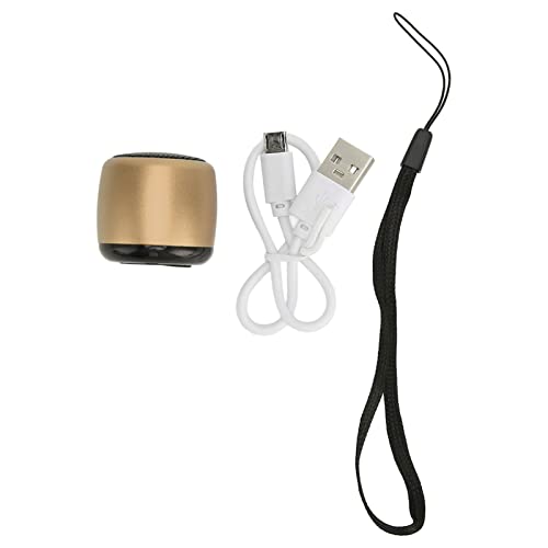 Image of Sanpyl Mini Bluetooth Speaker, Portable Wireless Speakers with HD Sound Heavy Subwoofer, USB Rechargeable Small Tiny Speaker for Outdoor Indoor (Gold)