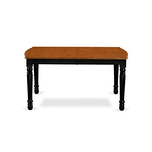 9 PC kitchen tables and chair set with one Dover dining table and 8 kitchen chairs in a Black and Cherry Finish