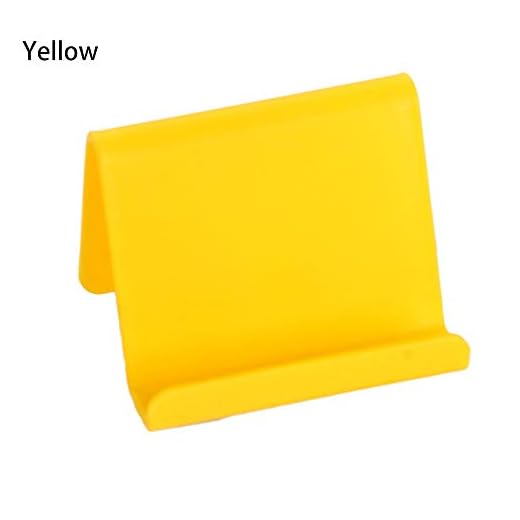 Phone Holder Portable for Cell Mobile Phone Tablets Desk Mount Plastic Smart Phones Mini Mount Stand(Yellow)