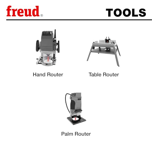 Freud Quadra-Cut Radius Rounding Over Bit with Perma-Shield Coating for Flawless Finish - 4 Cutters, 1/4" Shank Dia., 1/4" Radius, 2-3/16" Length - 34-110