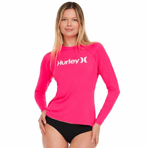 Image of Hurley Rash Guard for Women, Womens Rash Guard Long Sleeve Shirts, Rashguard Swim Shirt Women UPF 50+ SPF & UV Protection