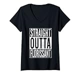 Photo Gallery donna straight outta florissant grande vestito da viaggio e idea regalo maglietta con collo a v Photo Gallery donna straight outta florissant grande vestito da viaggio e idea regalo maglietta con collo a v
