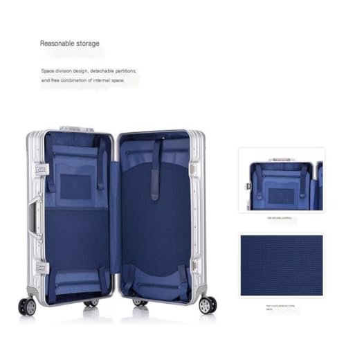 PANKERS Suitcase All-aluminum Magnesium Alloy Trolley Case Metal Suitcase Universal Wheel Boarding Case 24-inch Suitcase Suitcases4