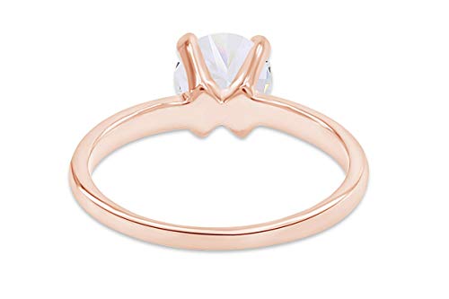 Jewel Zone US Round Cut White Cubic Zirconia Anniversary Solitaire Ring in 14k Gold Over Sterling Silver (1.5 Carat)4