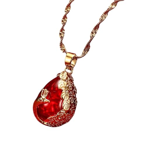 Collier pendentif pierre vert blanc rouge en bijoux créatifs 2025