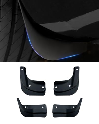Image of 2024 Model 3 Highland Mud Flaps Car Splash Guards Tire Protector, Original Design No Drilling Splash Guards Fender Compatible with Tesla Model 3 2024 (Front and Rear 4 pcs)
