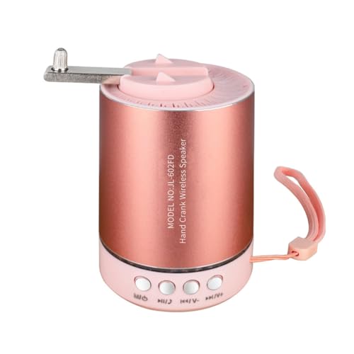 Radio d'urgence manivelle et haut-parleur Bluetooth rose pour ne jamais manquer de batterie