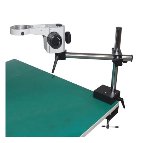Microscope 50mm / 76mm Long Column Level Arm Heavy Duty Boom Large Stereo ARTICULATING Clamp Table Stand for Microscope Camera Set(76mm has Level Arm)