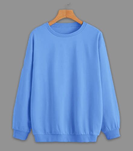 Image of Mack Jonney Solid Round Neck Cotton Fleece Sweatshirt for Men-VMACK639167