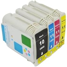 4X Datasonic Compatible Ink Cartridges for Designjet 10 11 110 100plus C4844A Printer 2800dt 2800dtn Works with Inkjet Printers