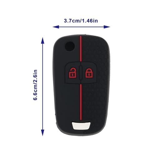 Fundas de silicona para llave de coche Opel Corsa D E antigolpes con protección para 2 botones 4