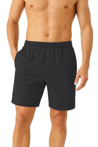 Image of NINQ Workout Half Pant for Man | Gym Shorts for Men with Drawstring Waist & 2 Zipper Pockets | Stylish Lightweight Shorts Pant for Men Sports