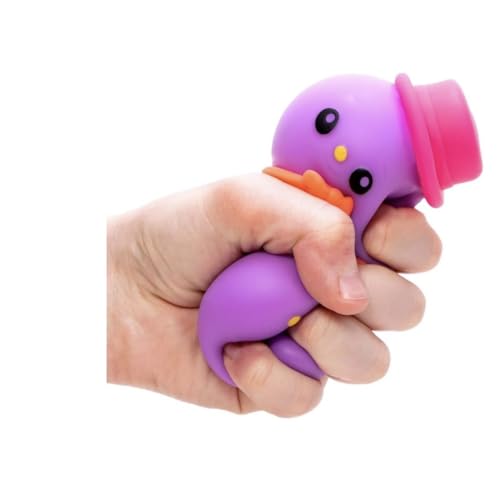 Nee Doh Squeeze Groovy The Glowman - Glows in the Dark! Crunches Dust Like Snow , 1 Color Chosen at Random image 9