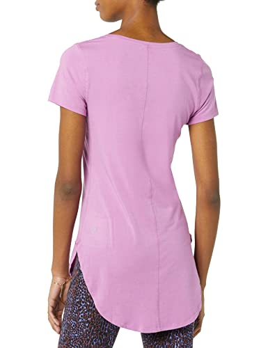 Amazon Essentials Women's Soft Cotton Standard-Fit Extra-Long Tunic Yoga T-Shirt (Available In Plus Size) (Previously Core 10), Purple Mauve, Medium #TOP1