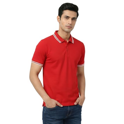 Image of Hangout Hub Hybrid Men's Polycotton Polo T-Shirt | Solid Finish | 260 GSM Premium Fabric | Half Sleeve Collared Neck | Regular Fit | Casual & Office Wear | Set of 1, 2 & 3