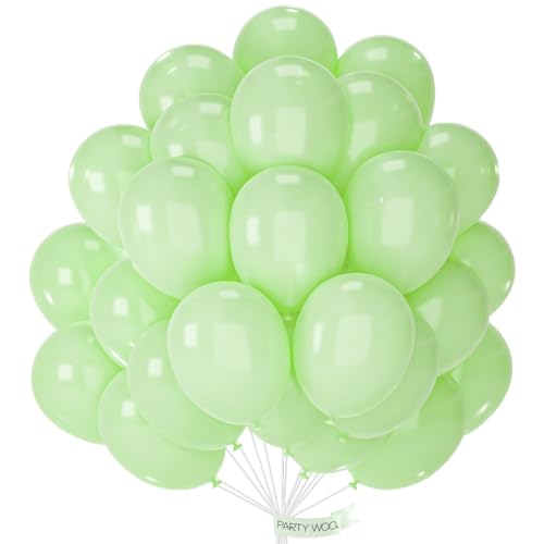 Image of PartyWoo Mint Green Balloons 50pcs 12 Inch Pastel Light Green Balloons for Birthday Baby Shower Wedding Anniversary Summer Graduation Party Decorations Green-Q16