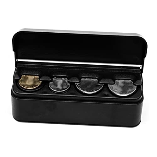 Caja organizadora plástica negra para monedas portátil
