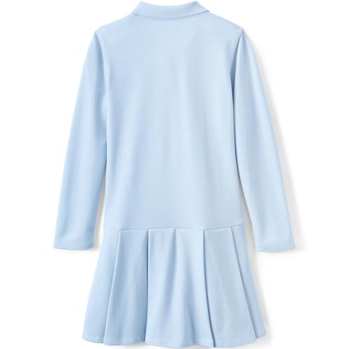 Lands' End Girls Long Sleeve Mesh Pleated Polo Dress4