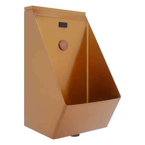 Urinal con sensor automático, montado en pared, de acero inoxidable 304, antichapote y antiolor para hogar, bar y hotel (oro rosa)