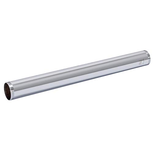 EZ-FLO 1-1/4 in x 12 in Heavy-Duty Brass Threaded Tube, 17 Gauge, Chrome, 35100 - Thumbnail 2