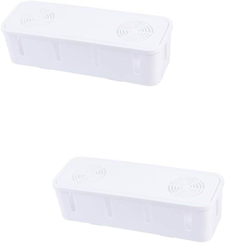 2pcs Wire Cord Holder Power Strip Storage Box Socket Safety Organizer Emission Boys and Girls Safe Space Saving Cable Management
