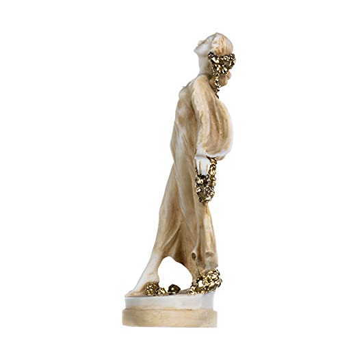 Estatua decorativa de mármol con diseño de diosa Flora dorada miniatura 4