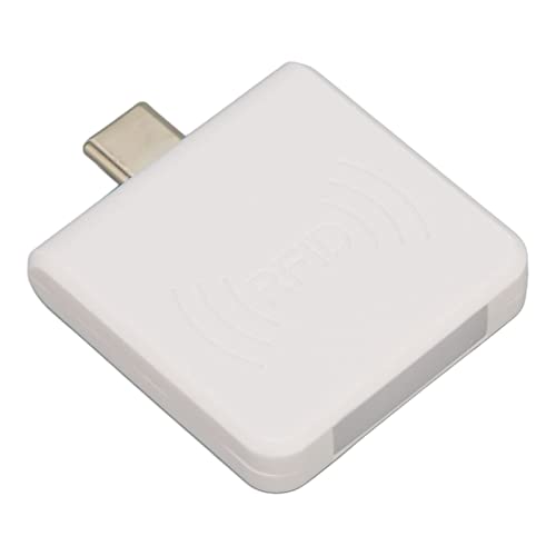 Yosoo Health Gear Lector de Tarjetas USB C, Lector de Tarjetas de Crédito de Identificación Inteligente Portátil de 125 Khz para Pago de Control de Acceso a Teléfonos Móviles (WHITE)