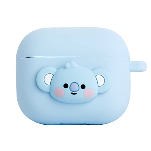 BT21 Capa para AirPods 3, silicone pastel com carregamento sem fio [Mercadoria oficial] [7SABORS] (KOYA)