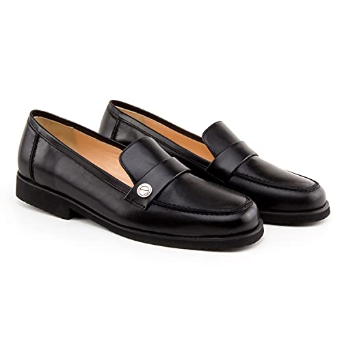 Mocasín de ante negro para hombre D'Como, elegancia y confort artesanal hecho en España