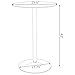 Coaster Home Furnishings - Abiline - Glass & Metal - 24-Inch Round Bar Table with Clear Tempered Glass Top and Pedestal Base - Dining Room & Home Bar - Chrome - 120341
