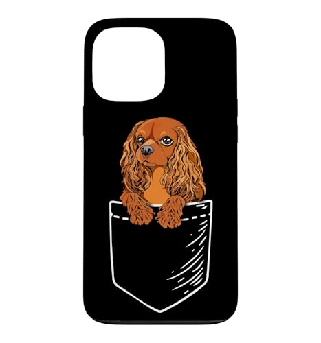 Funny Mens Womens Kids Pocket Ruby Cavalier Dog Lover �X�}�z�P�[�X iPhone 13 Pro Max �p